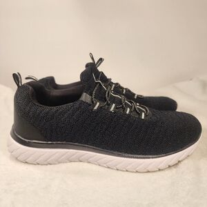 Athletic Works Comfort Fit Slip On Sneakers Size 7.5 Women's Black Mesh